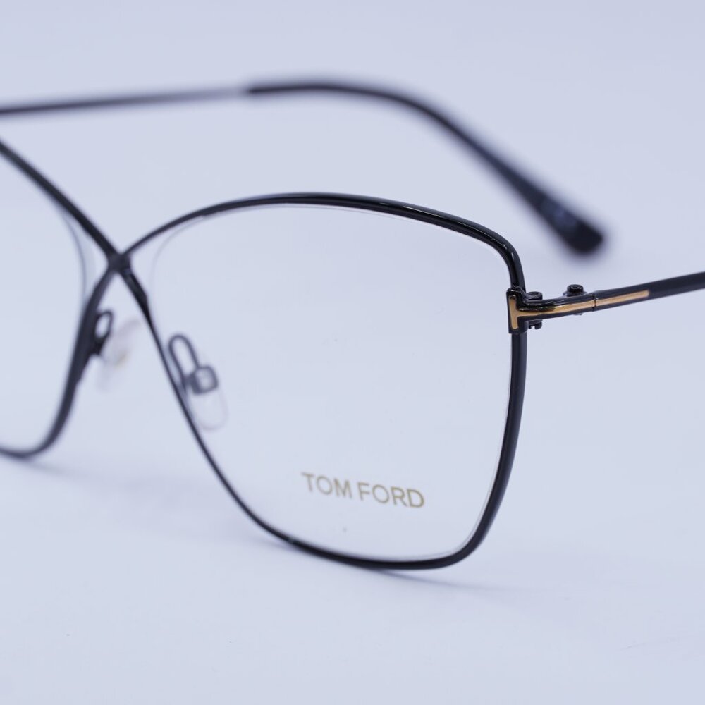 🕶️ New Tom Ford TF5518 001 Eyeglasses - Black Frame 57mm - Picture 5 of 10